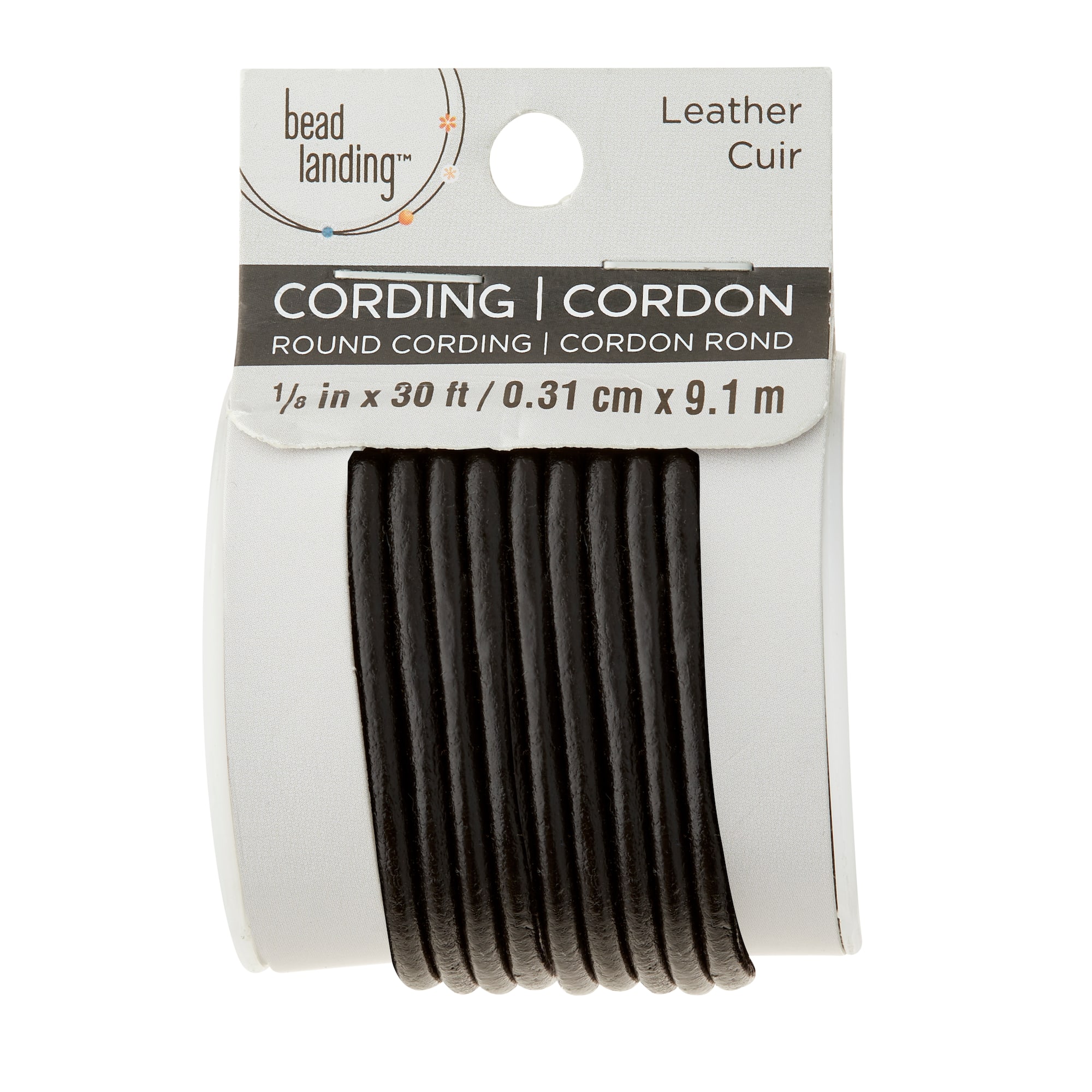 6 Pack: 3mm Round Leather Lace by Bead Landing